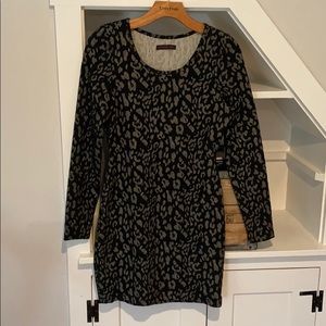 Animal print dress long sleeve size small